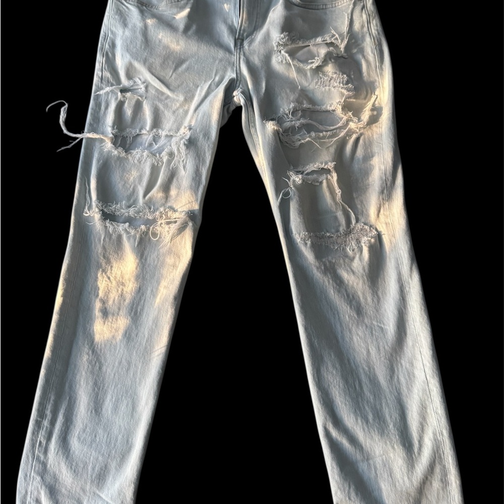 H&M Men's Distressed Light Blue Jeans